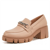 Slip on Penny Loafers Platform Chunky Heels Lug Sole Shoes Oshnow